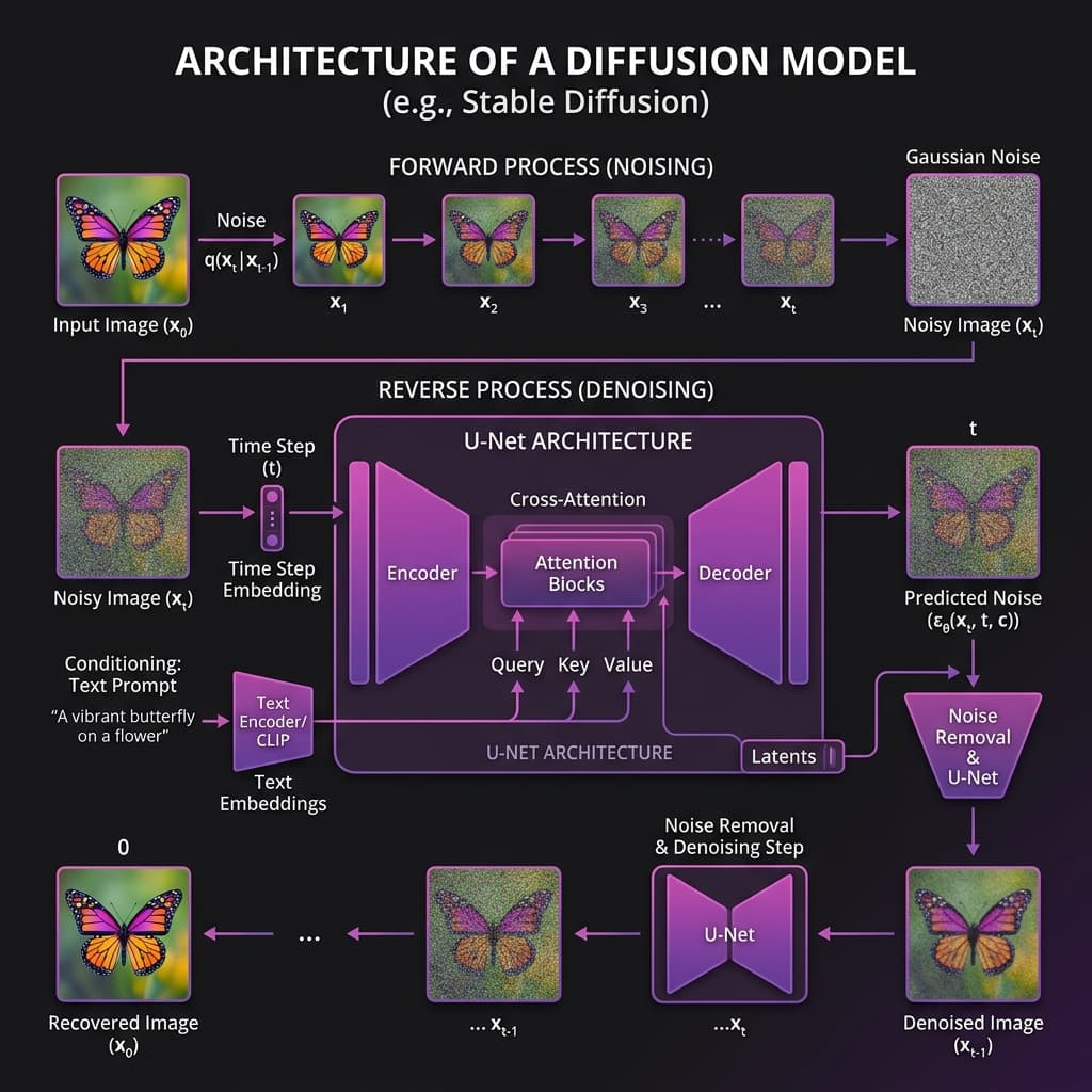 打破次元壁：深入解析扩散模型 (Diffusion Models) 的核心公式